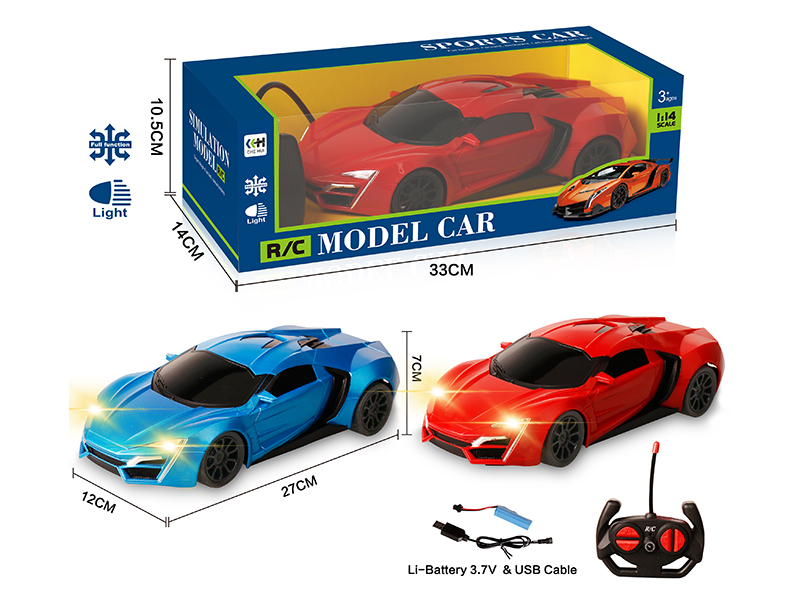 27Mhz 1:14 4 Channel Remote Control Lykan Simulation Car With Light(Included Batteries)