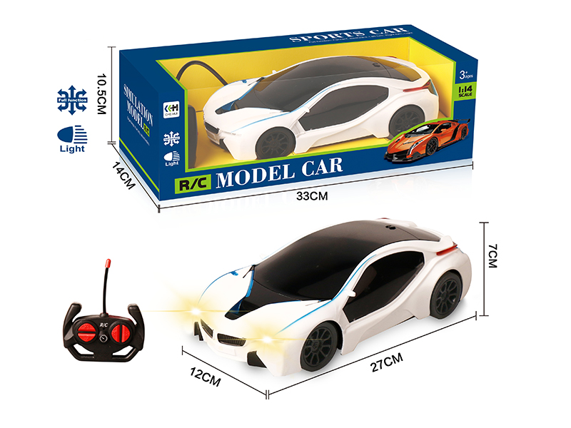 27Mhz 1:14 4 Channel Remote Control BMW i8 Simulation Car With Light(Not Included Batteries)