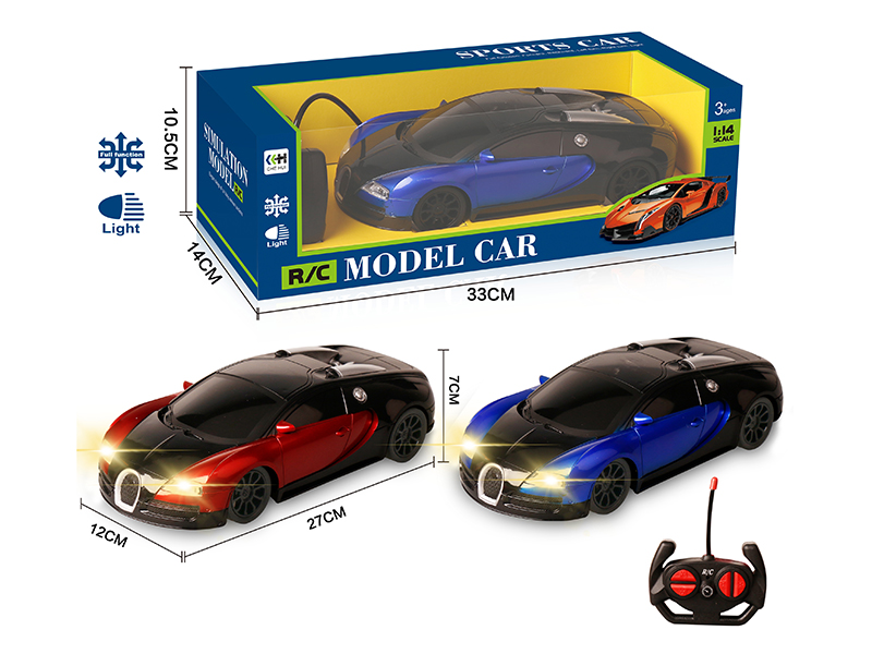 27Mhz 1:14 4 Channel Remote Control Bugatti Simulation Car With Light(Not Included Batteries)