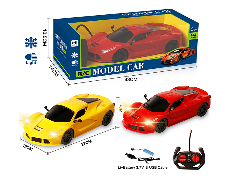27Mhz 1:14 4 Channel Remote Control Ferrari Simulation Car With Light(Included Batteries)