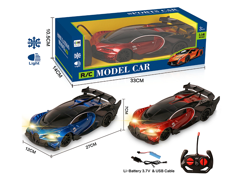 27Mhz 1:14 4 Channel Remote Control Bugatti Veyron Simulation Car With Light(Included Batteries)