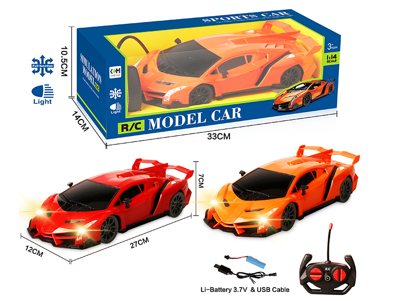 27Mhz 1:14 4 Channel Remote Control Lamborghini Veneno Simulation Car With Light(Included Batteries)