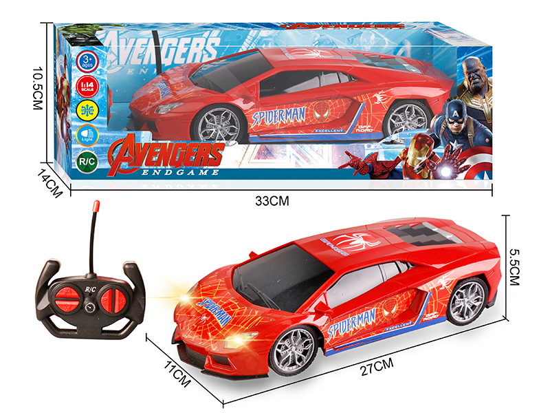27Mhz 1:14 4 Channel Remote Control Spider Man Lamborghini Car With Light(Not Included Batteries)