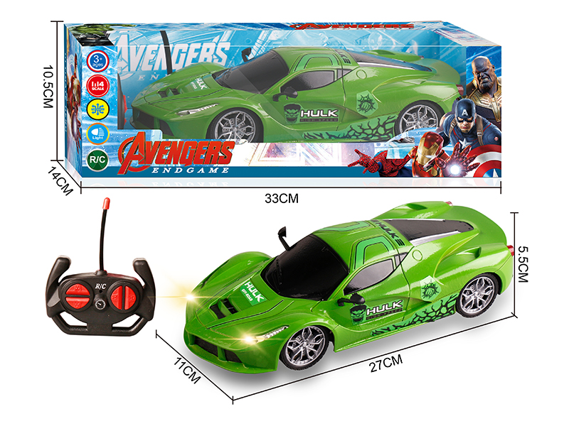 27Mhz 1:14 4 Channel Remote Control The Hulk Ferrari Car With Light(Not Included Batteries)