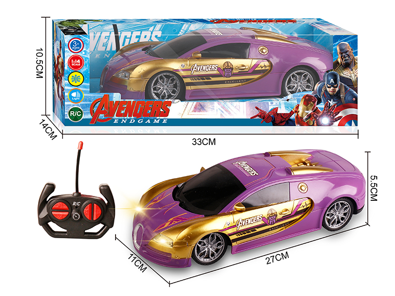 27Mhz 1:14 4 Channel Remote Control Thanos Bugatti Car With Light(Not Included Batteries)