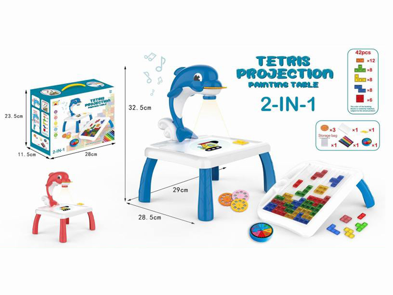 Tetris & Projection Painting Table 2 In 1