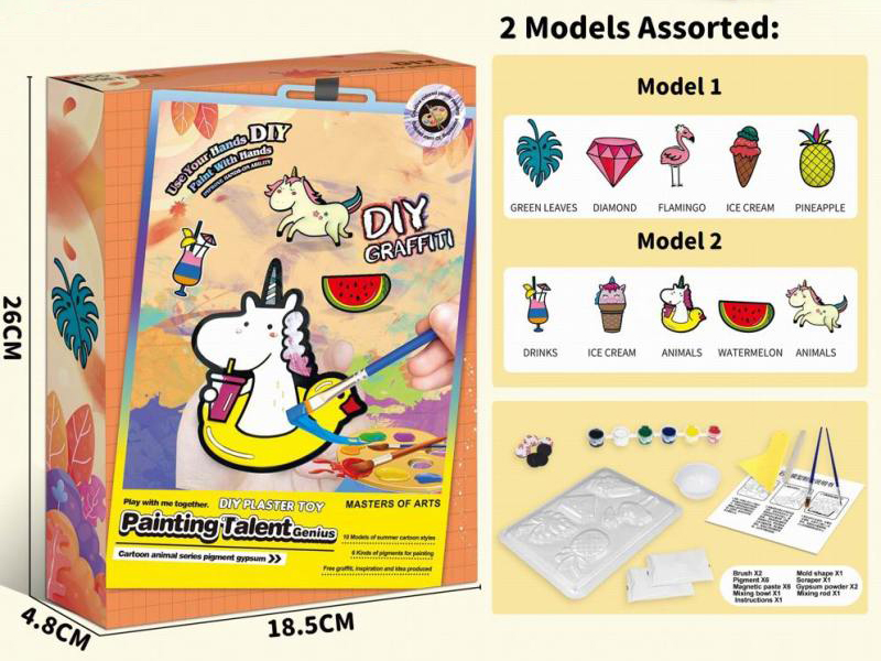 DIY Coloring Toys Plaster Fruit Animal