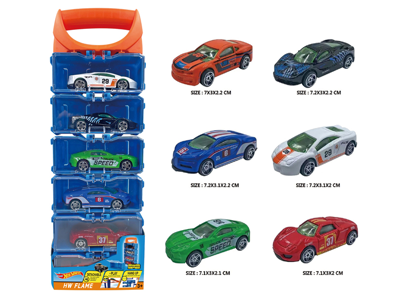 1:64 Hot Wheel Alloy Slide Car 6PCS