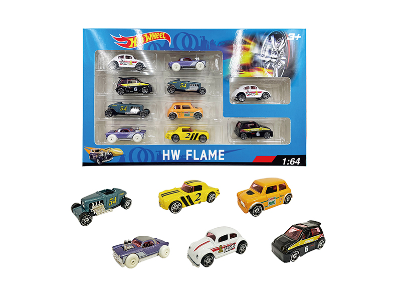 1:64 Hot Wheel Slide Car 10PCS