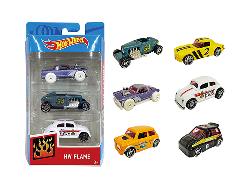 1:64 Hot Wheel Alloy Slide Car 3PCS