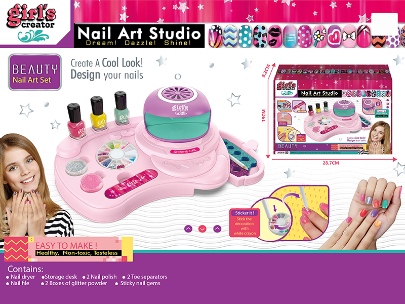 Nail Art Storage Desk With Light