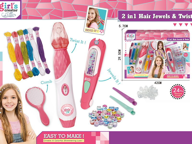 2 In 1 Hair Jewels Kit & Braider