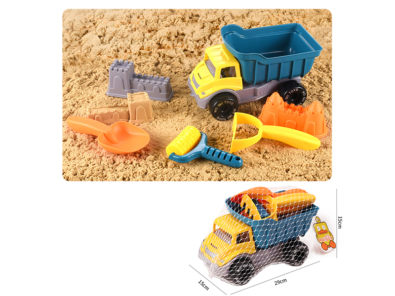 Beach Toy Truck Set 6pcs