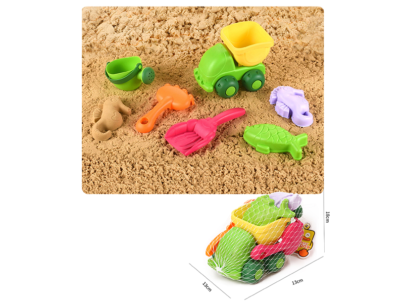 Beach Toy Truck Set 6pcs