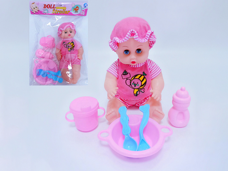 Boy Doll + Baby Tableware 5PCS