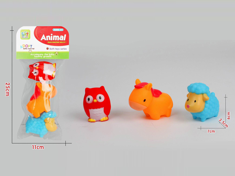3PCS Vinyl Animal Toy