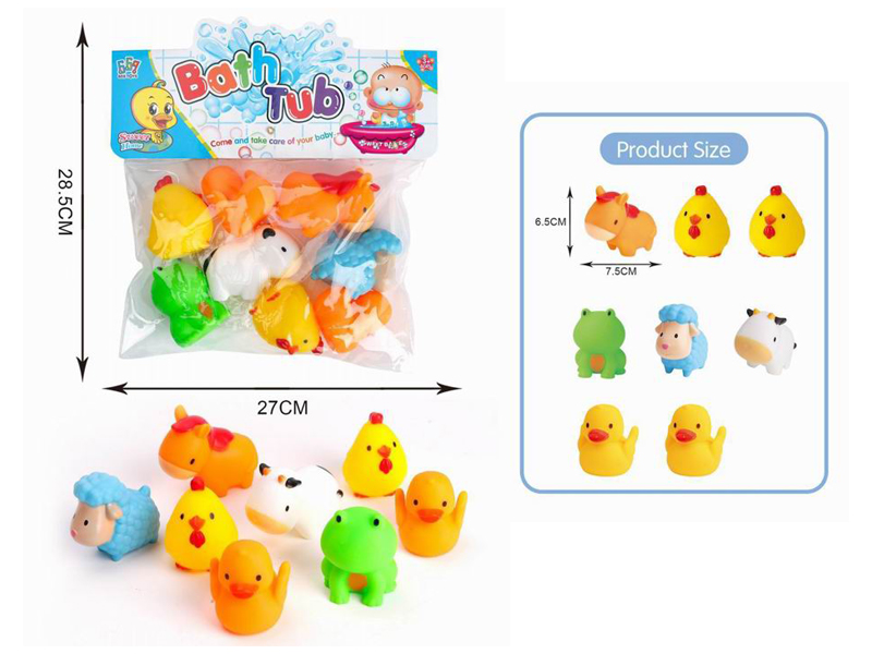 3PCS Vinyl Animal Toy