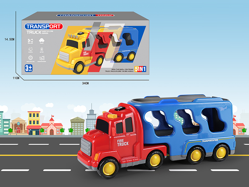 Friction City Transport Truck With Lights And Music