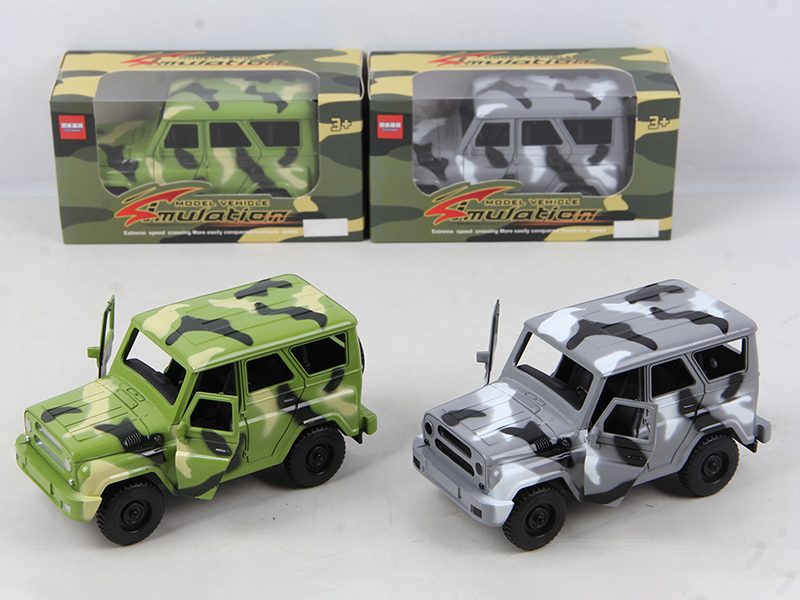 Friction Comouflage Jeep Trucks(Can Open The Doors)