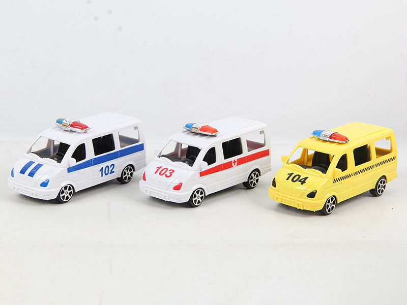 Pull Back Police Minibus(3 Styles Mixed)