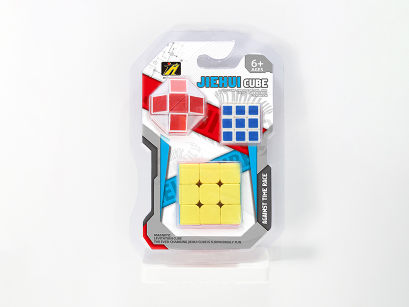 Third-Order Solid Color  Magic Cube +Magic Cube +Small Magic Ruler