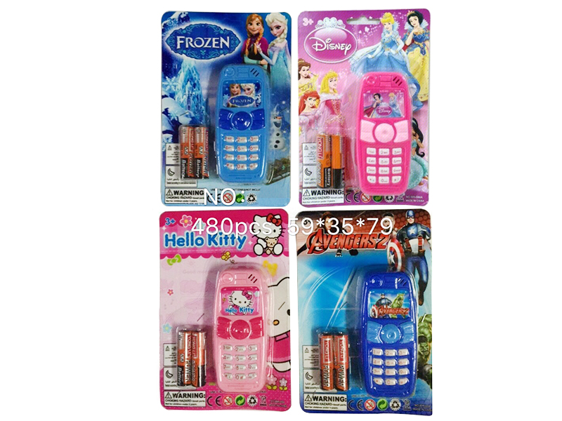 Mobile Phone With Batteries(4 Styles Mixed)