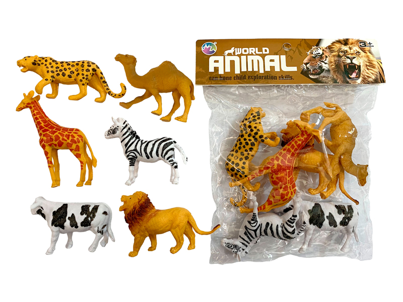6PCS Five Inch Animal Toy Set