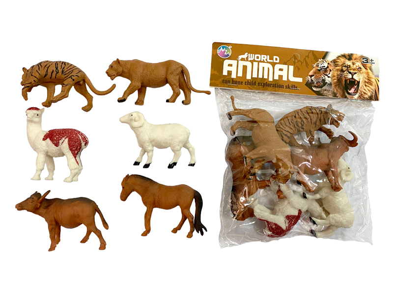 6PCS Five Inch Animal Toy Set