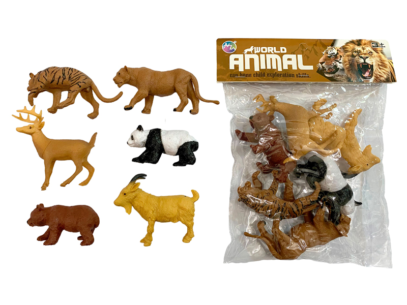 6PCS Five Inch Animal Toy Set