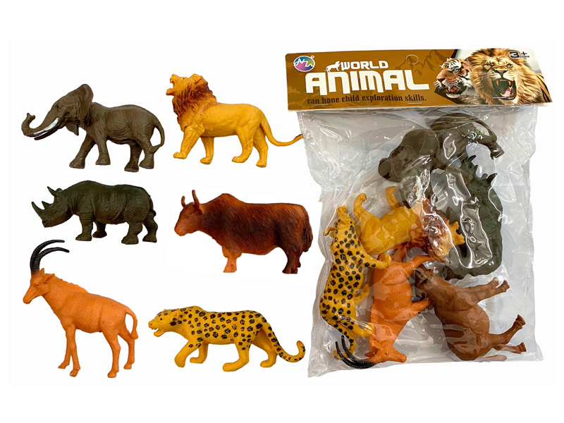 6PCS Five Inch Animal Toy Set