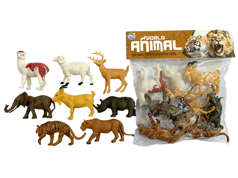 8PCS Five Inch Animal Toy Set