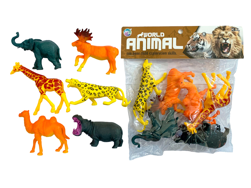 6PCS Six Inch Animal Toy Set