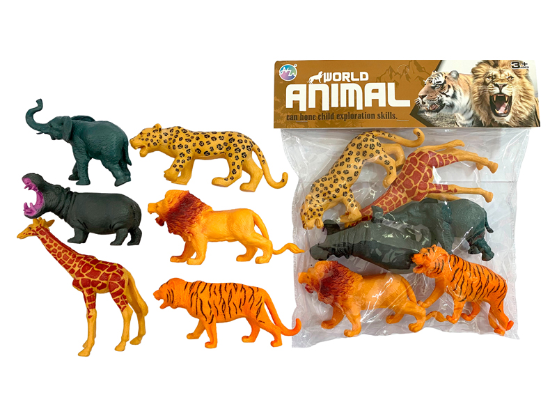 6PCS Six Inch Animal Toy Set