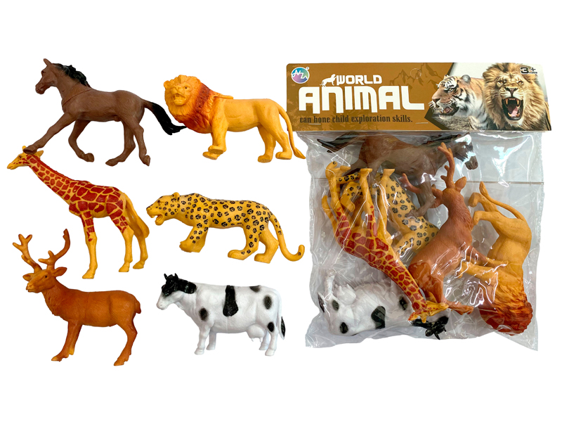 6PCS Six Inch Animal Toy Set