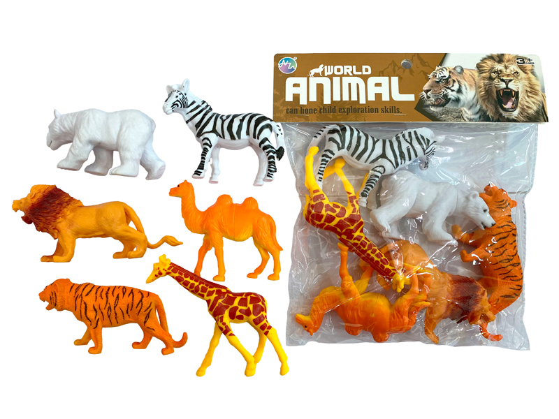 6PCS Six Inch Animal Toy Set