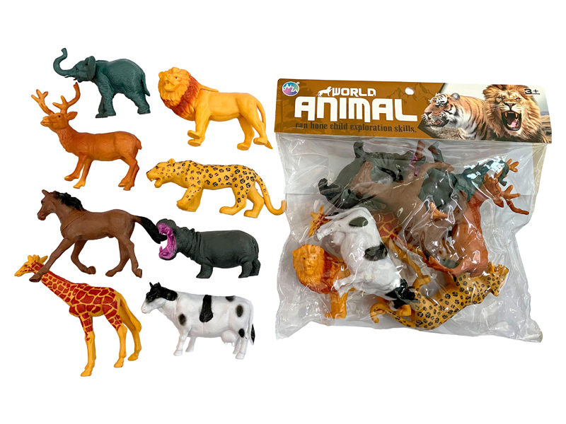 8PCS Six Inch Animal Toy Set