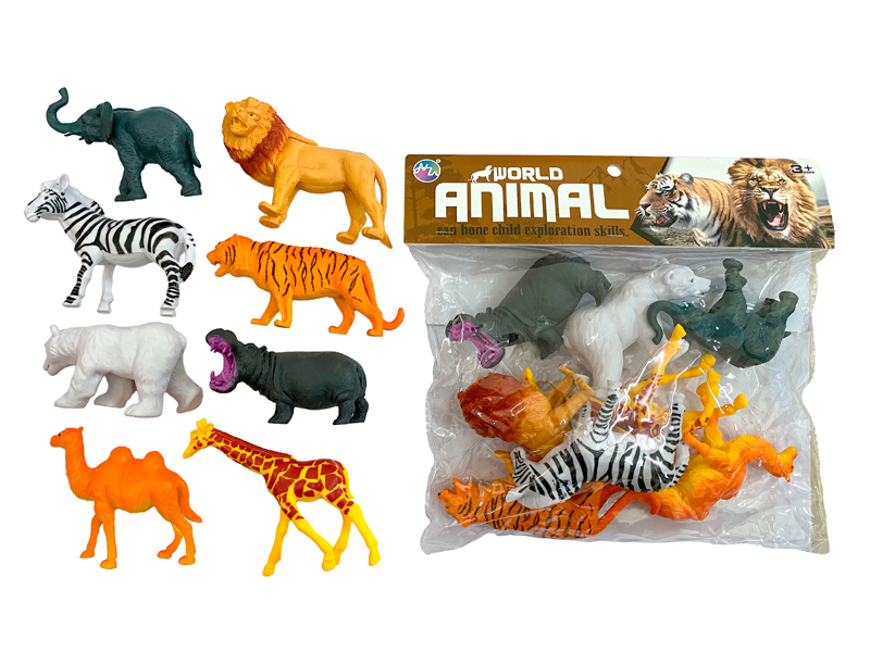 8PCS Six Inch Animal Toy Set
