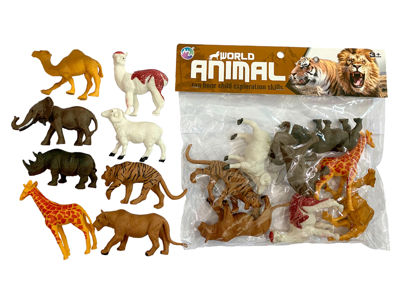 8PCS Six Inch Animal Toy Set