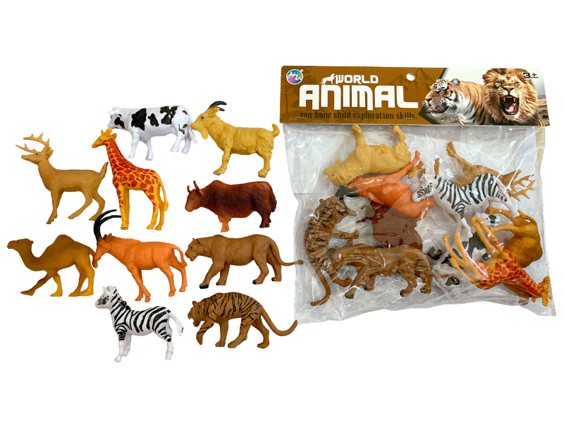 10PCS Five Inch Animal Toy Set