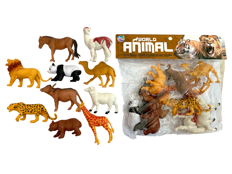 10PCS Five Inch Animal Toy Set