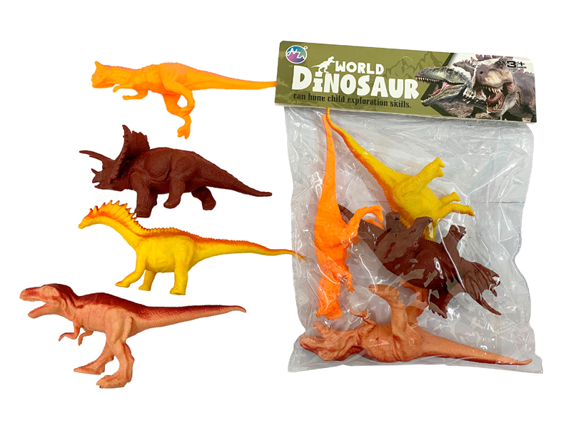 4PCS Seven Inch Dinosaur Toy Set