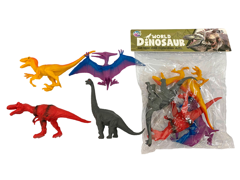 4PCS Seven Inch Dinosaur Toy Set