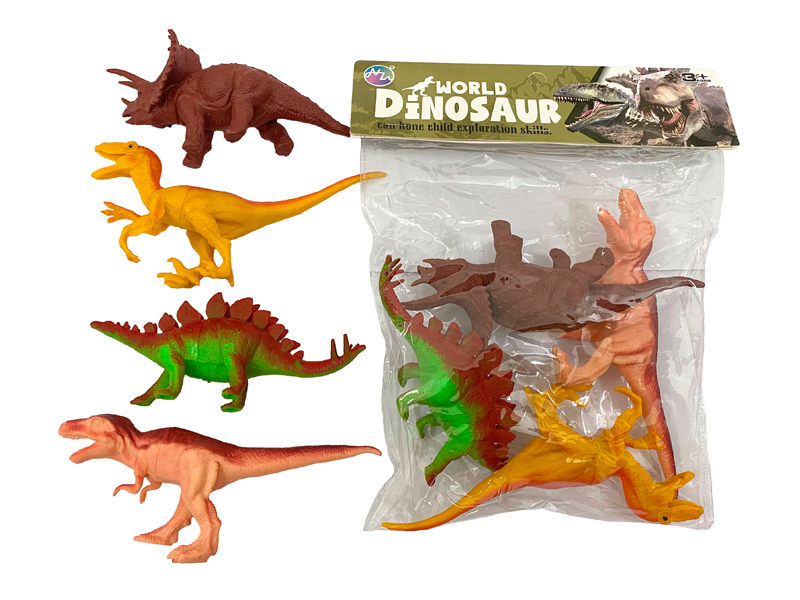 4PCS Seven Inch Dinosaur Toy Set