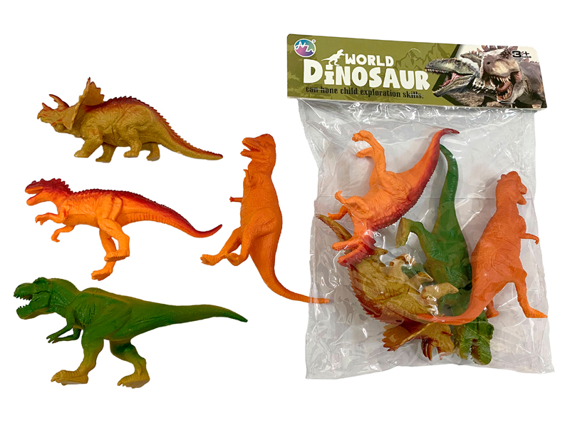4PCS Seven Inch Dinosaur Toy Set