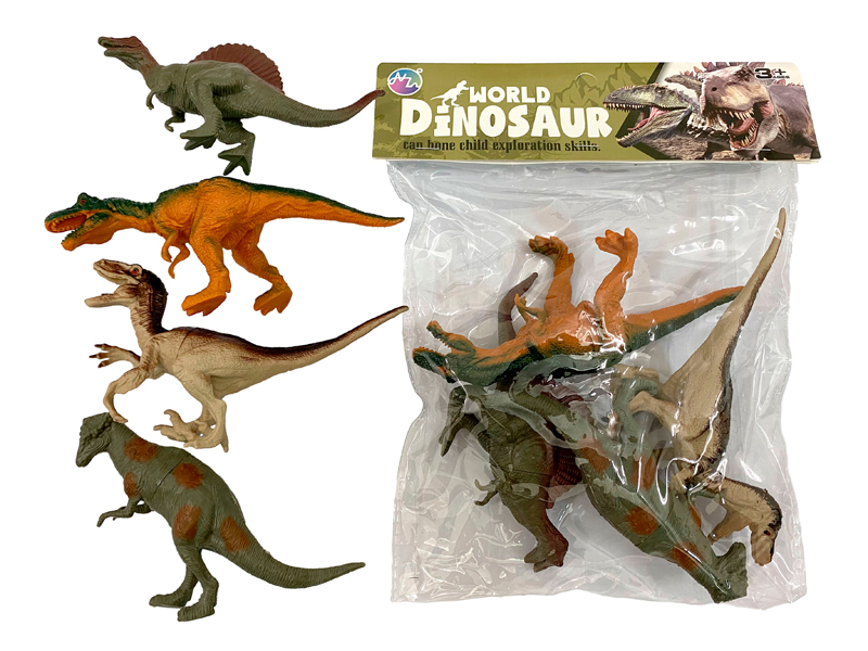 4PCS Seven Inch Dinosaur Toy Set