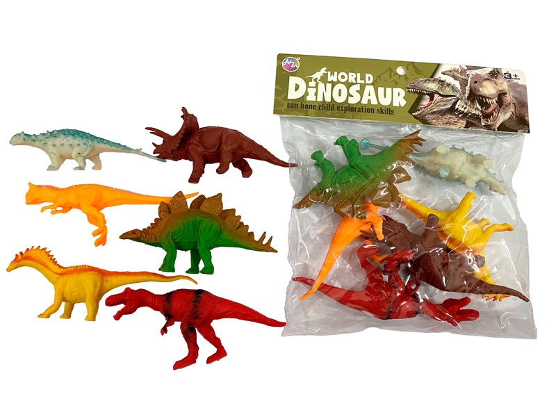 6PCS Seven Inch Dinosaur Toy Set
