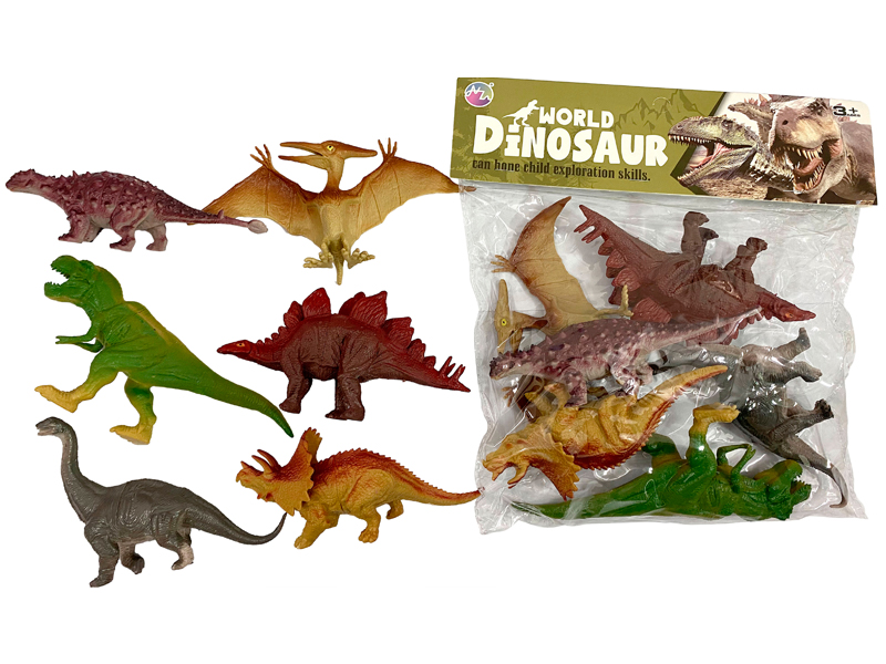6PCS Seven Inch Dinosaur Toy Set