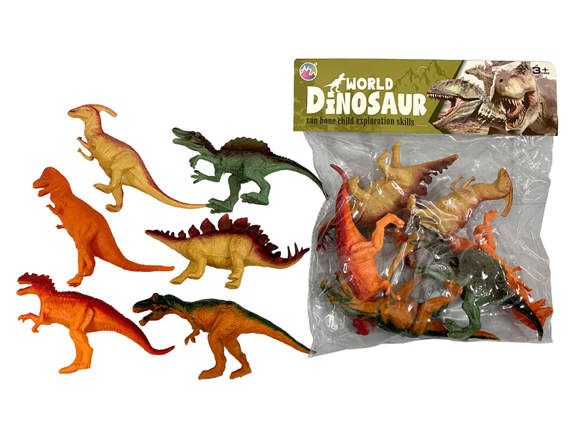 6PCS Seven Inch Dinosaur Toy Set