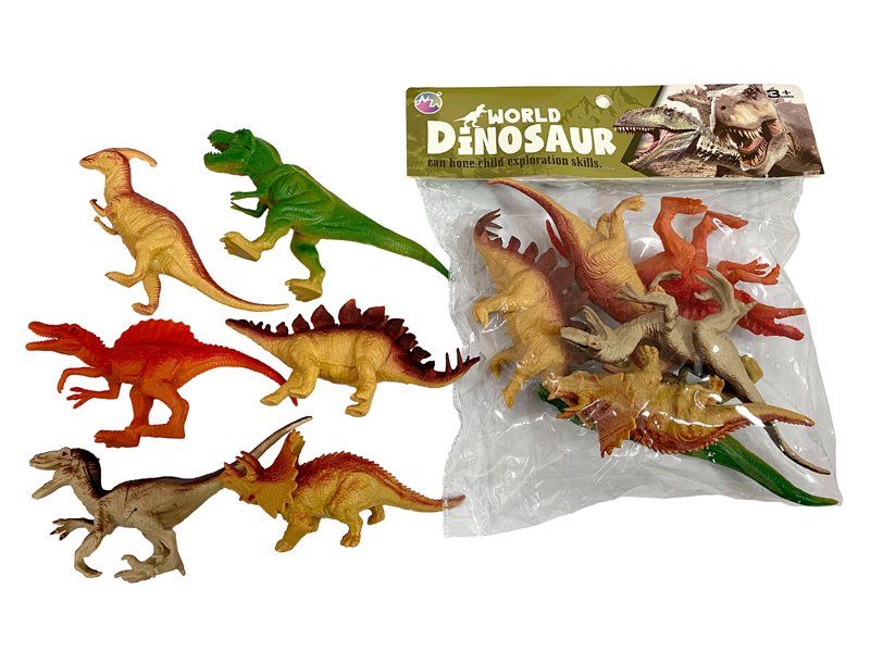 6PCS Seven Inch Dinosaur Toy Set