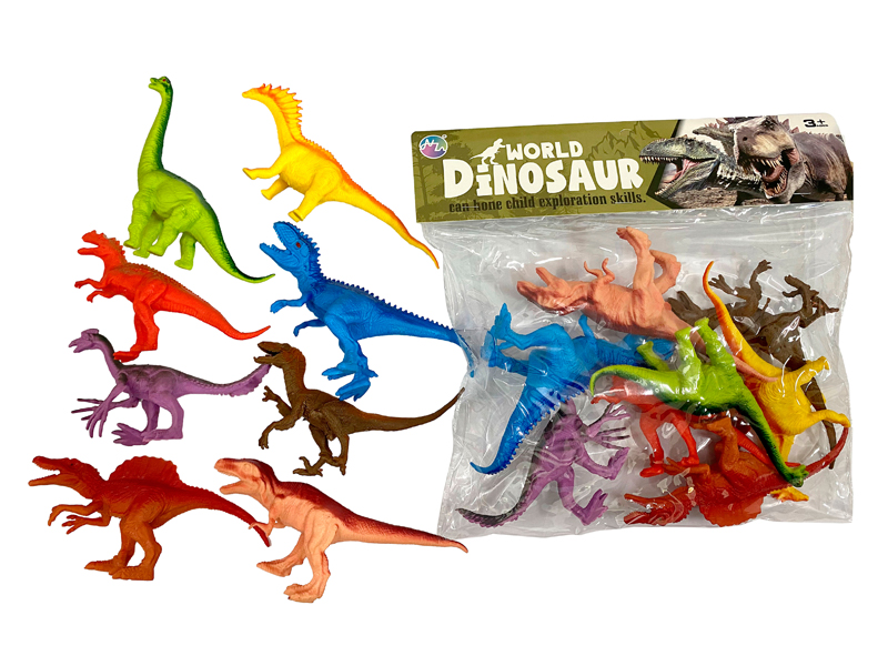 8PCS Seven Inch Dinosaur Toy Set